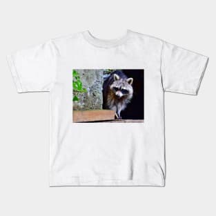 A Shy Raccoon Kids T-Shirt